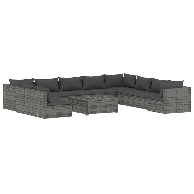 vidaXL Salon de jardin modulaire d'extérieur en résine tressée - 70 x 70 x 60,5 cm