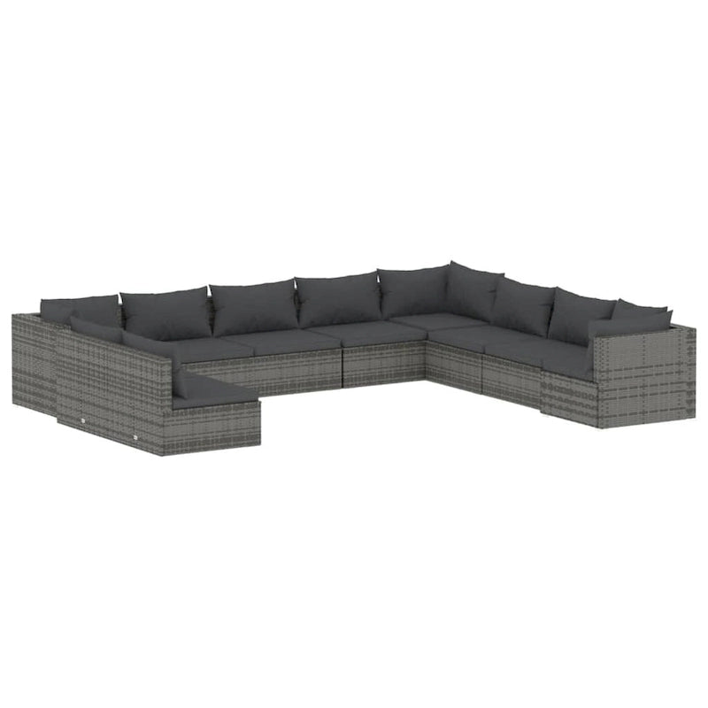 vidaXL Salon de jardin modulaire d'extérieur en résine tressée - 70 x 70 x 60,5 cm