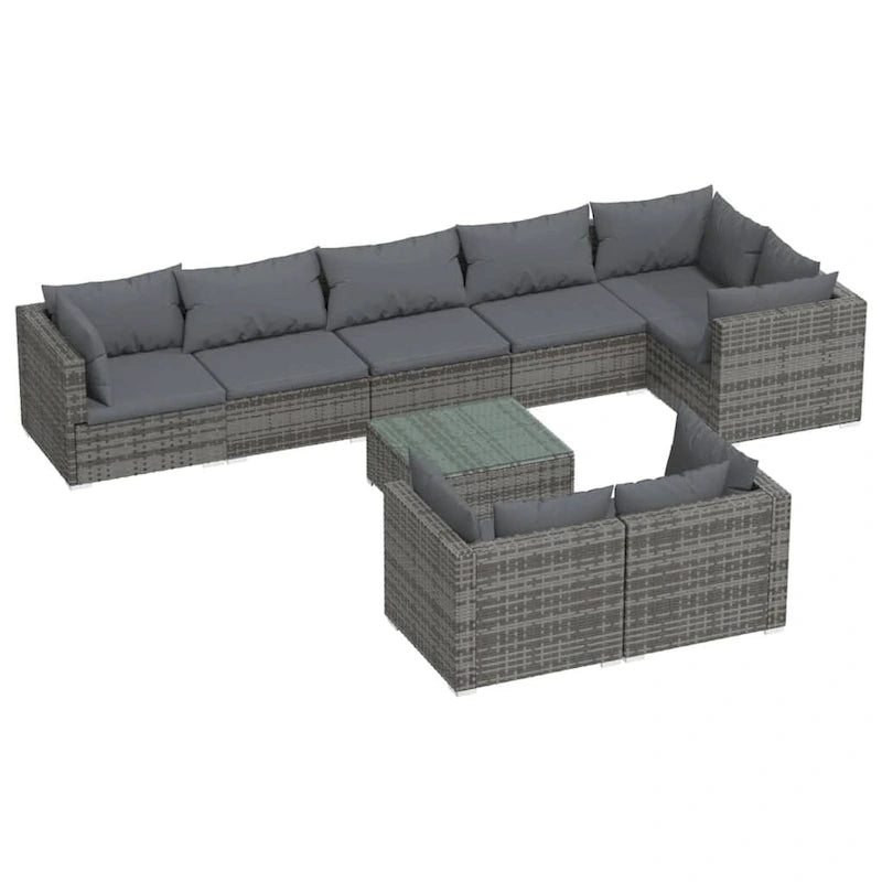 vidaXL Salon de jardin modulaire d'extérieur en résine tressée - 70 x 70 x 60,5 cm
