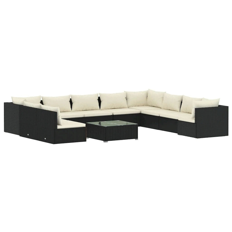 vidaXL Salon de jardin modulaire d'extérieur en résine tressée - 70 x 70 x 60,5 cm
