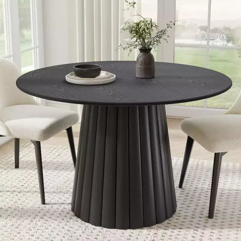 Table à manger ronde moderne Table de cuisine en bois