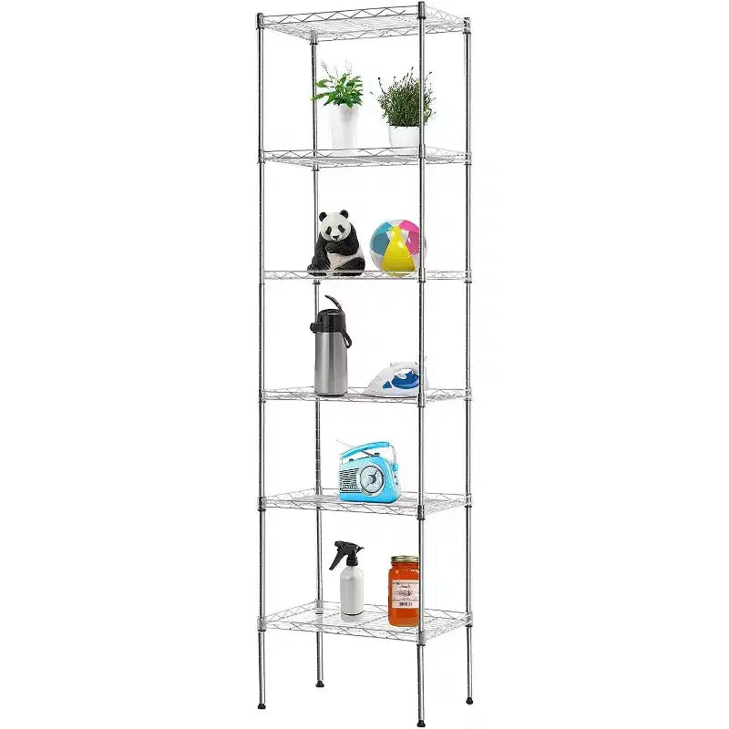 Étagère de rangement métallique à 6 niveaux, support de stockage robuste, organisateur de garage en métal