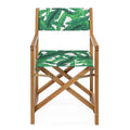 Chaise de réalisateur pliable en bois d'acacia d'extérieur vintage classique Waldo avec siège en toile, (lot de 2) par JONATHAN Y