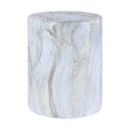 Table d'appoint colonne Luke 16 par JONATHAN Y, motif marbre synthétique minimaliste moderne, pour l'intérieur et l'extérieur