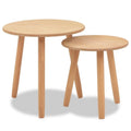 Table d'appoint Table basse gigogne Lot de 2 pièces en pin massif - 48 x 47,5 cm