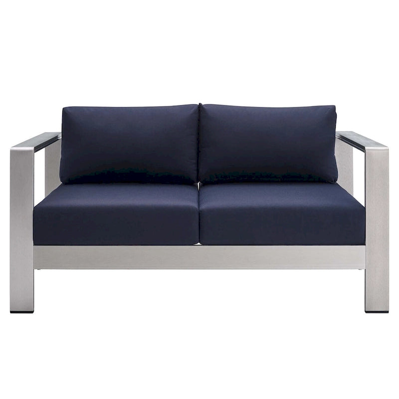 Ensemble de 3 pièces Shore Sunbrella en aluminium pour patio extérieur