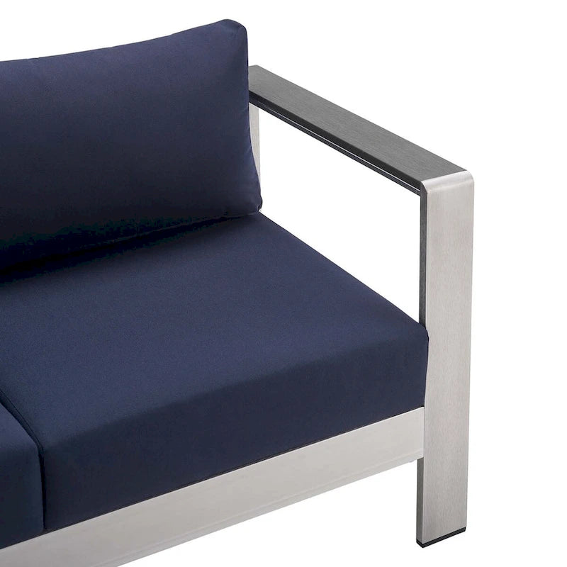 Ensemble de 3 pièces Shore Sunbrella en aluminium pour patio extérieur