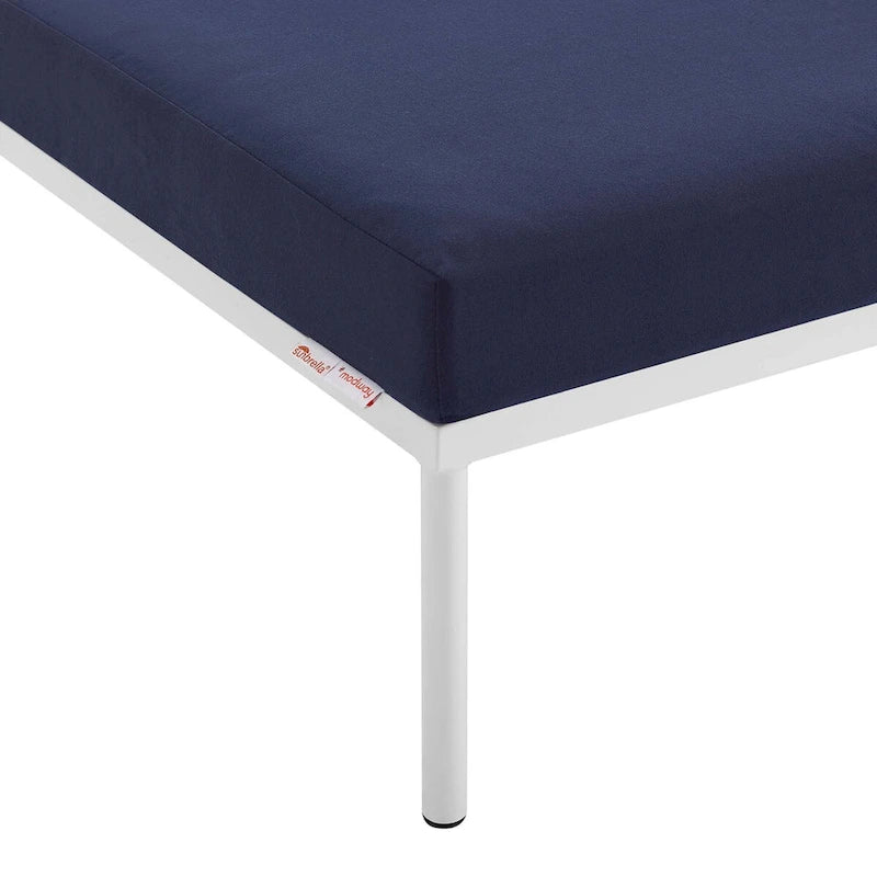 Ottoman d'extérieur en aluminium Harmony Sunbrella