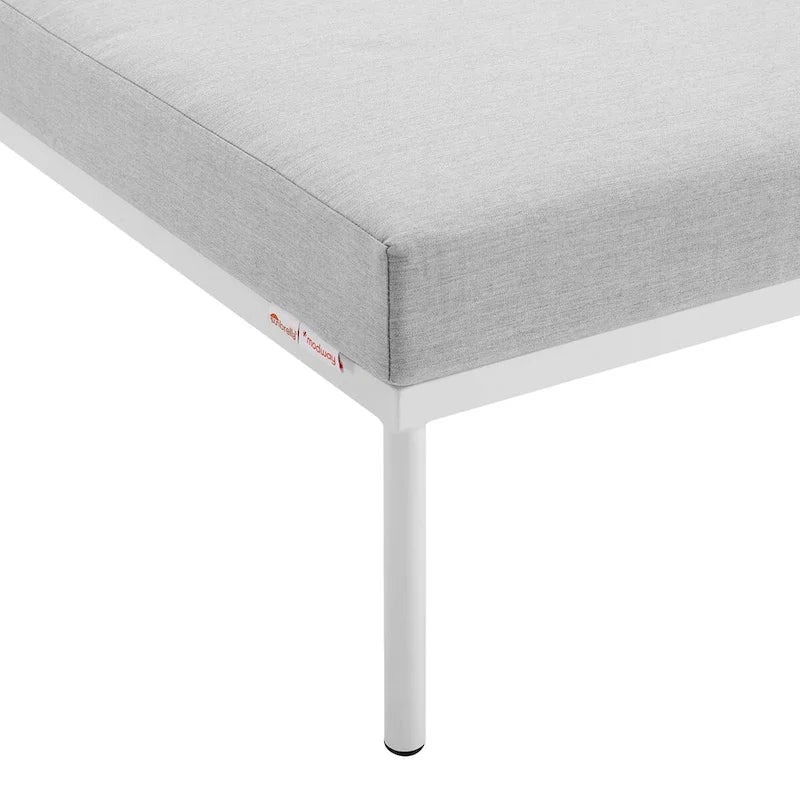 Ottoman d'extérieur en aluminium Harmony Sunbrella