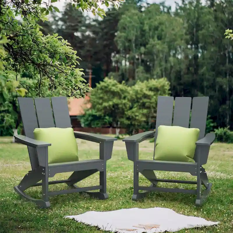 Chaises à bascule d'extérieur en bois composite (PEHD) résistant aux intempéries
