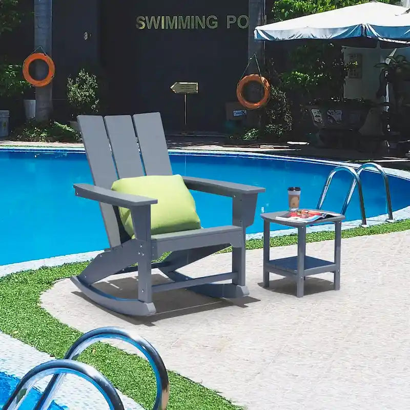 Chaises à bascule d'extérieur en bois composite (PEHD) résistant aux intempéries