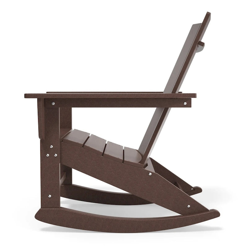 Chaises à bascule d'extérieur en bois composite (PEHD) résistant aux intempéries