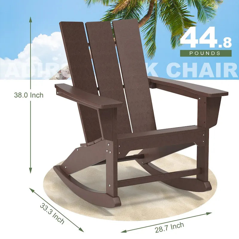Chaises à bascule d'extérieur en bois composite (PEHD) résistant aux intempéries