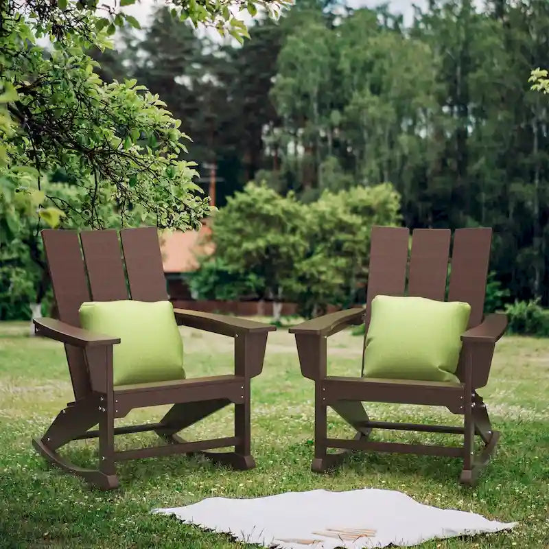 Chaises à bascule d'extérieur en bois composite (PEHD) résistant aux intempéries
