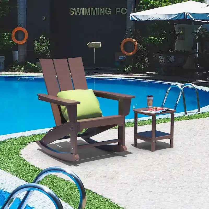 Chaises à bascule d'extérieur en bois composite (PEHD) résistant aux intempéries