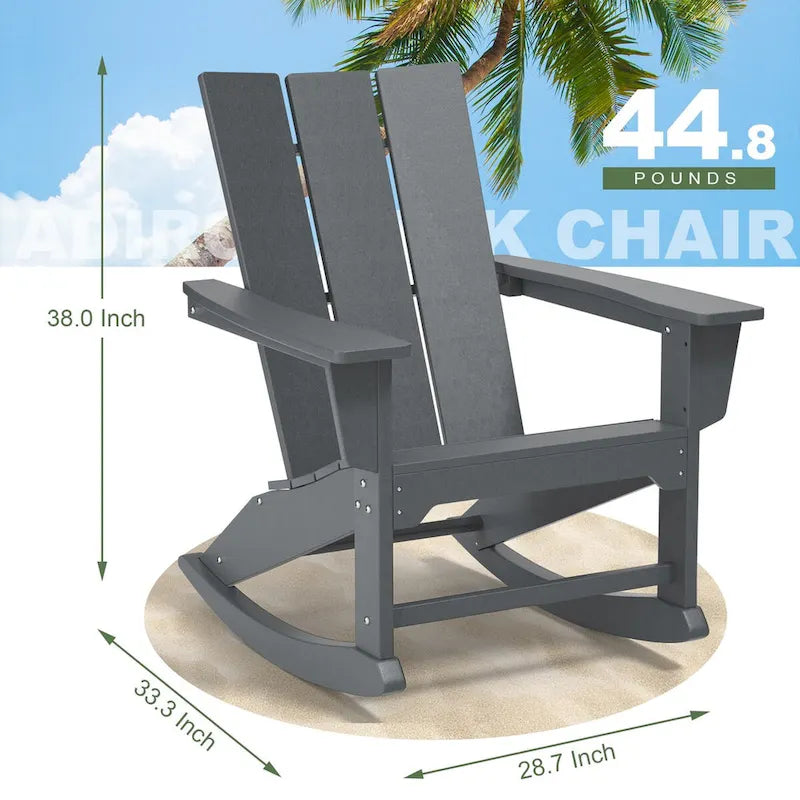 Chaises à bascule d'extérieur en bois composite (PEHD) résistant aux intempéries