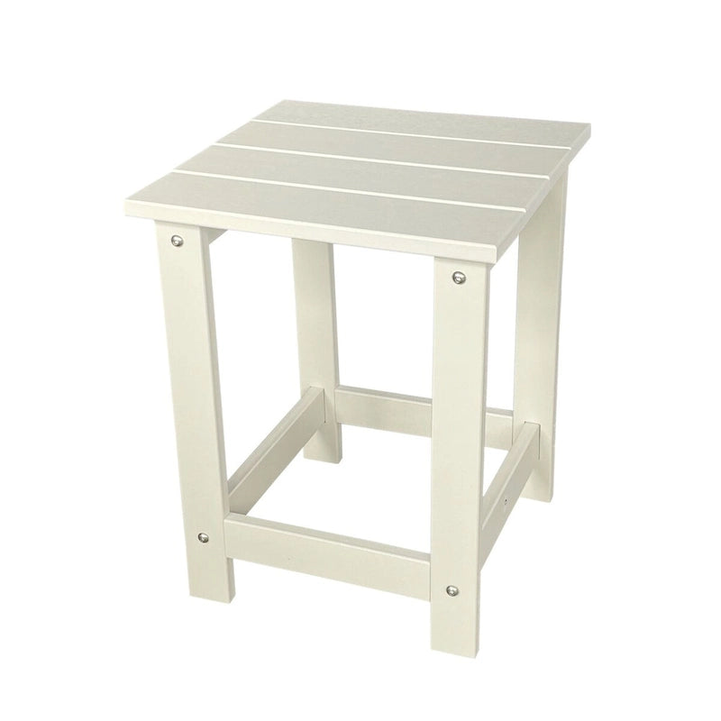 Table d'appoint de patio carrée Mason Poly Resin Eco-Friendly tout temps