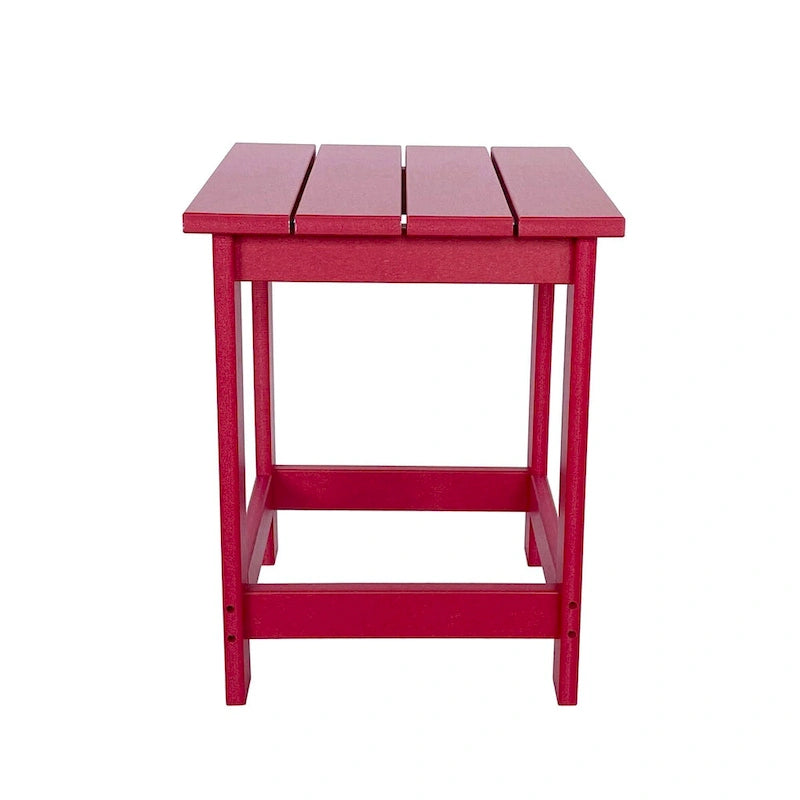Table d'appoint de patio carrée Mason Poly Resin Eco-Friendly tout temps