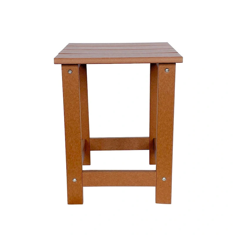 Table d'appoint de patio carrée Mason Poly Resin Eco-Friendly tout temps