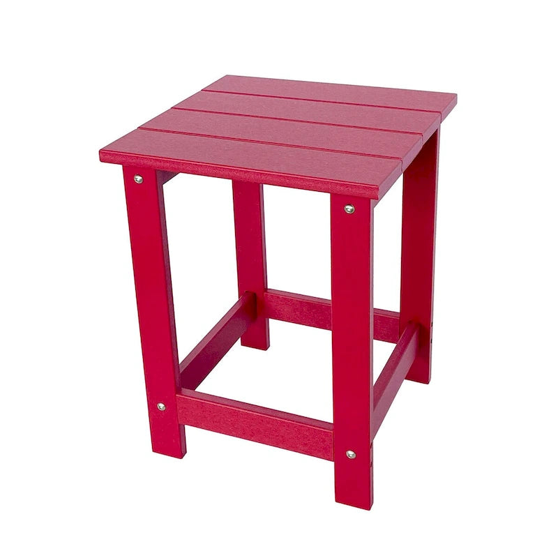 Table d'appoint de patio carrée Mason Poly Resin Eco-Friendly tout temps