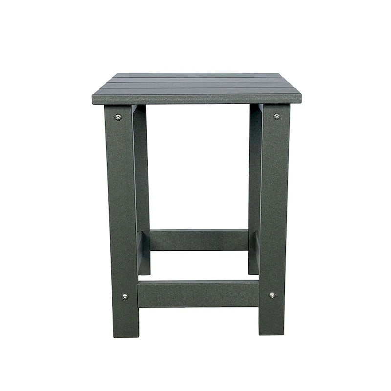 Table d'appoint de patio carrée Mason Poly Resin Eco-Friendly tout temps