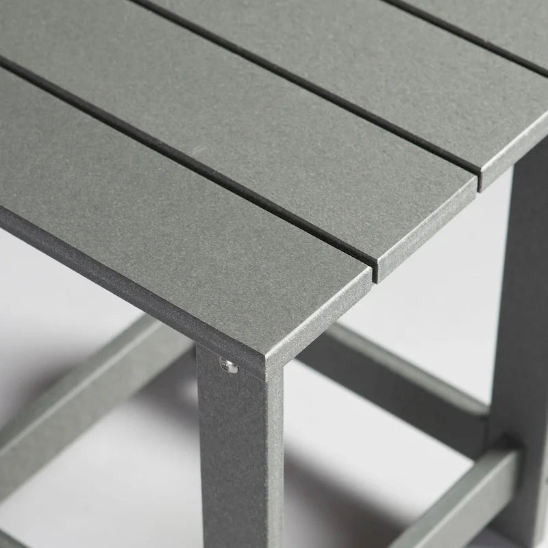 Table d'appoint de patio carrée Mason Poly Resin Eco-Friendly tout temps