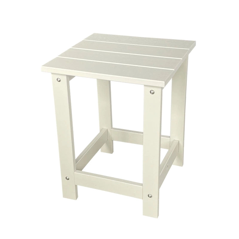 Table d'appoint de patio carrée Mason Poly Resin Eco-Friendly tout temps