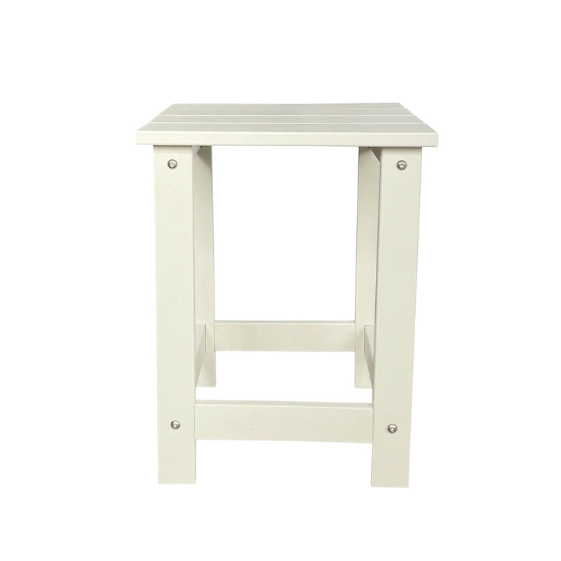 Table d'appoint de patio carrée Mason Poly Resin Eco-Friendly tout temps