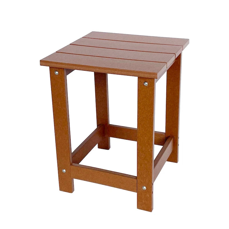 Table d'appoint de patio carrée Mason Poly Resin Eco-Friendly tout temps
