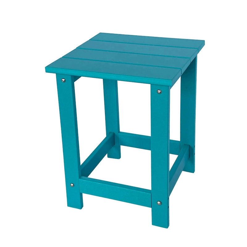Table d'appoint de patio carrée Mason Poly Resin Eco-Friendly tout temps