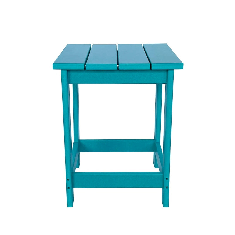 Table d'appoint de patio carrée Mason Poly Resin Eco-Friendly tout temps