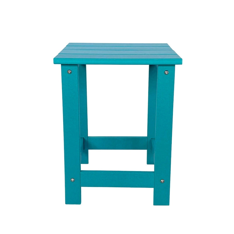 Table d'appoint de patio carrée Mason Poly Resin Eco-Friendly tout temps