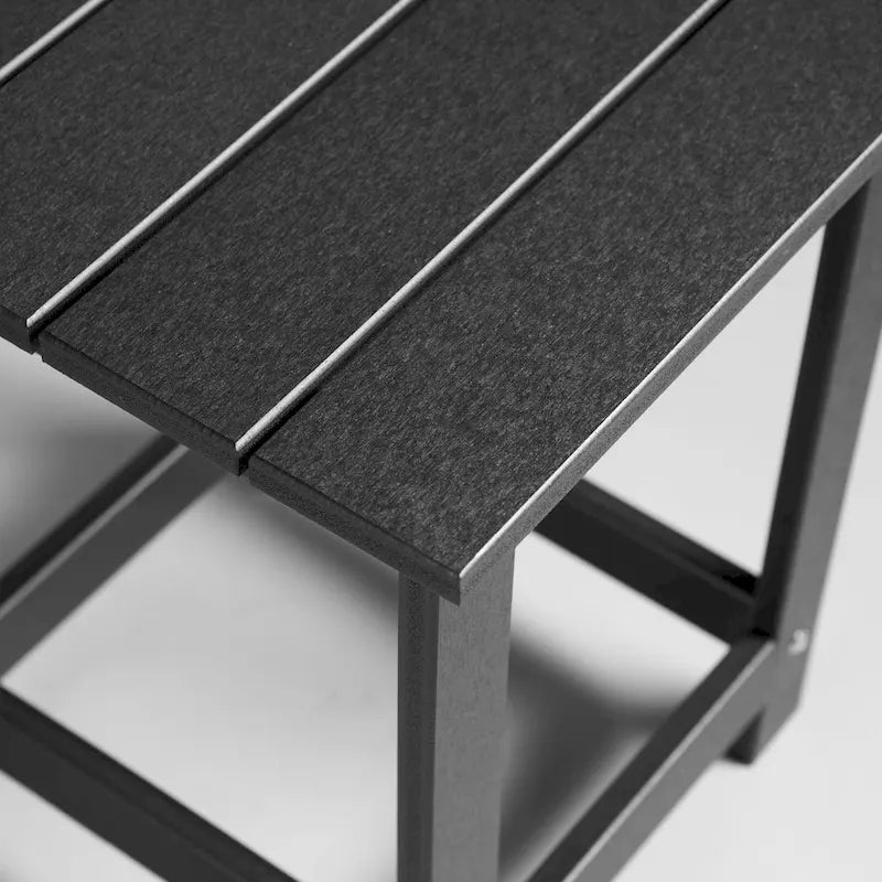 Table d'appoint de patio carrée Mason Poly Resin Eco-Friendly tout temps