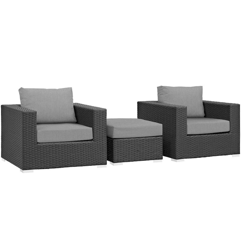 Stopover 3 Piece Outdoor Patio Sunbrella Sectional Set