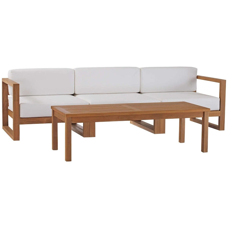 Ensemble de mobilier de jardin 4 pièces en teck Upland