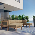 Canapé d'angle 6 places en teck Clearwater pour terrasse extérieure