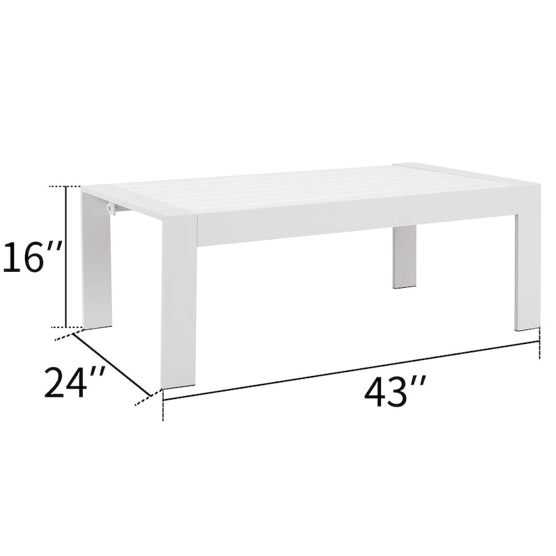 Table basse d'extérieur en aluminium Royalcraft