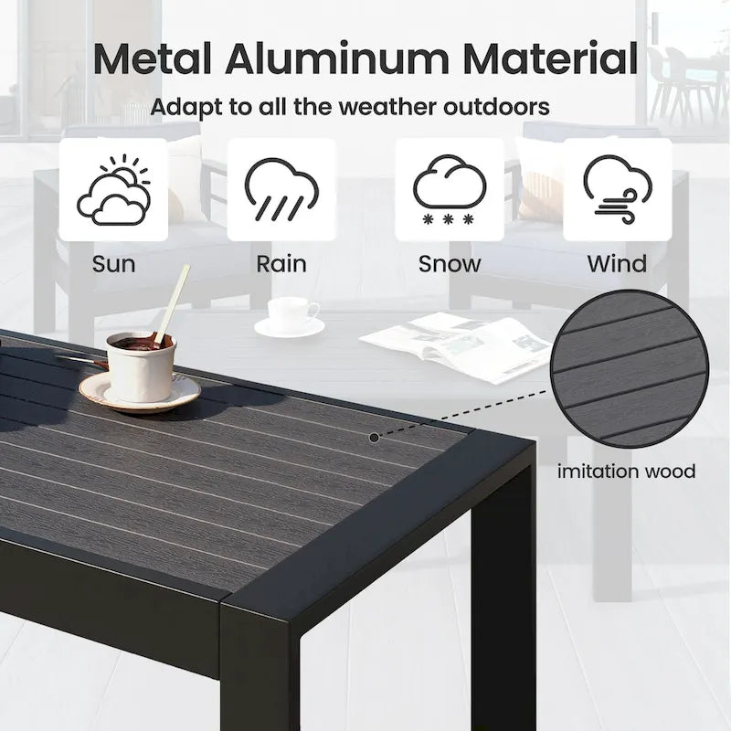 Table basse d'extérieur en aluminium Royalcraft