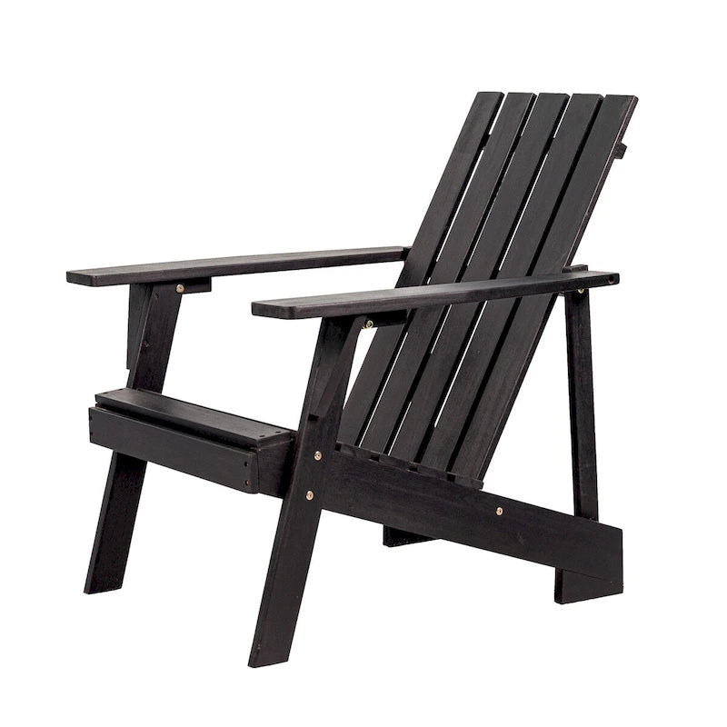 Chaise Adirondack moderne d'extérieur en bois d'acacia Westport, par JONATHAN Y