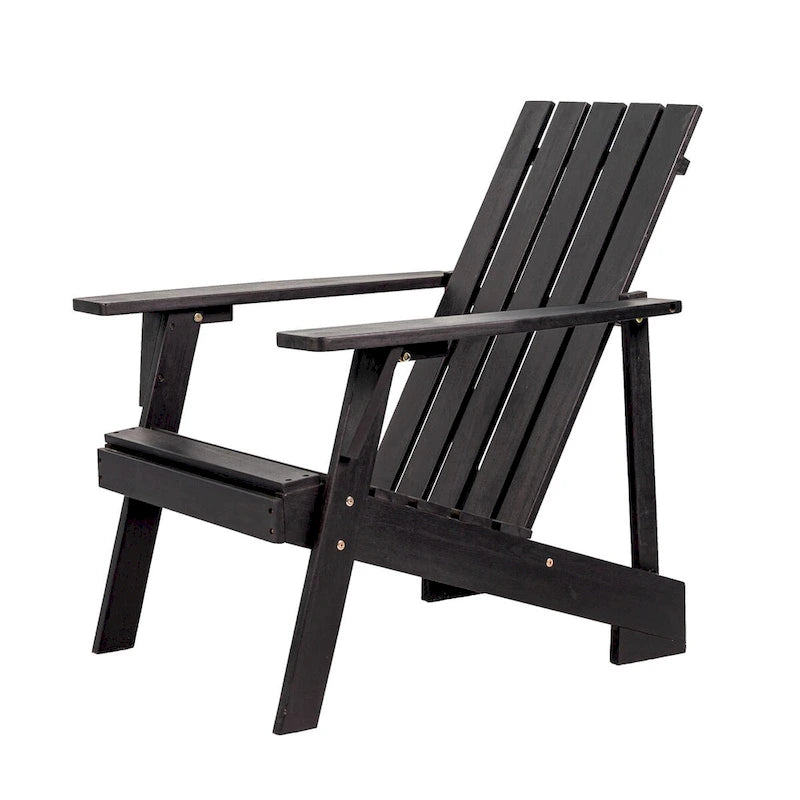 Westport Outdoor Patio Modern Acacia Wood Adirondack Chair, by JONATHAN Y