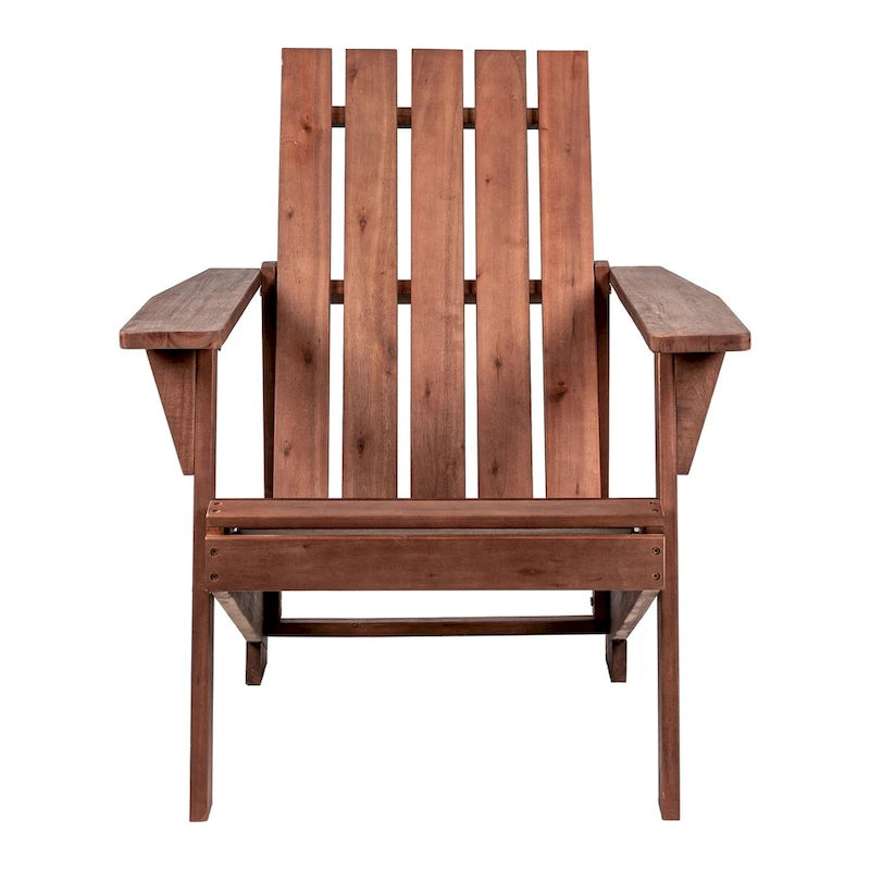 Chaise Adirondack moderne d'extérieur en bois d'acacia Westport, par JONATHAN Y