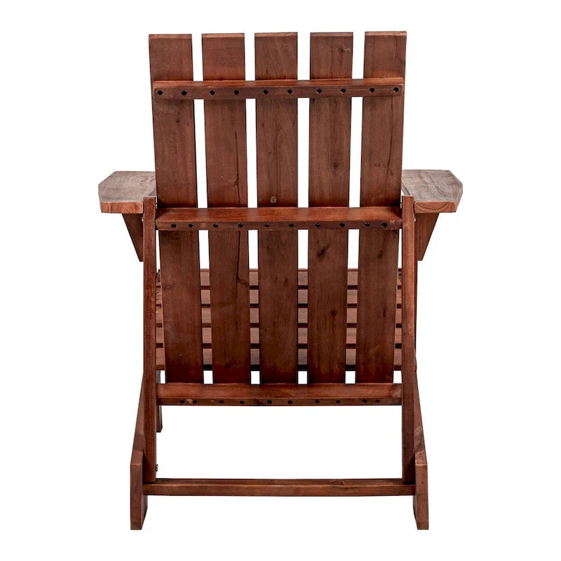 Chaise Adirondack moderne d'extérieur en bois d'acacia Westport, par JONATHAN Y