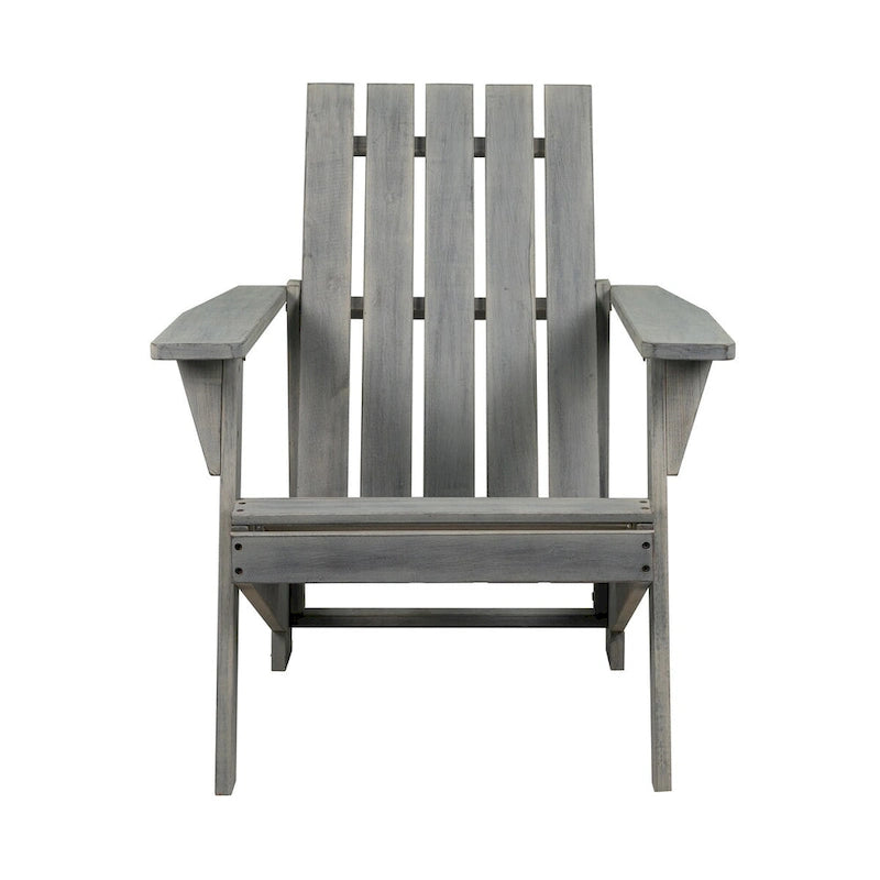 Chaise Adirondack moderne d'extérieur en bois d'acacia Westport, par JONATHAN Y