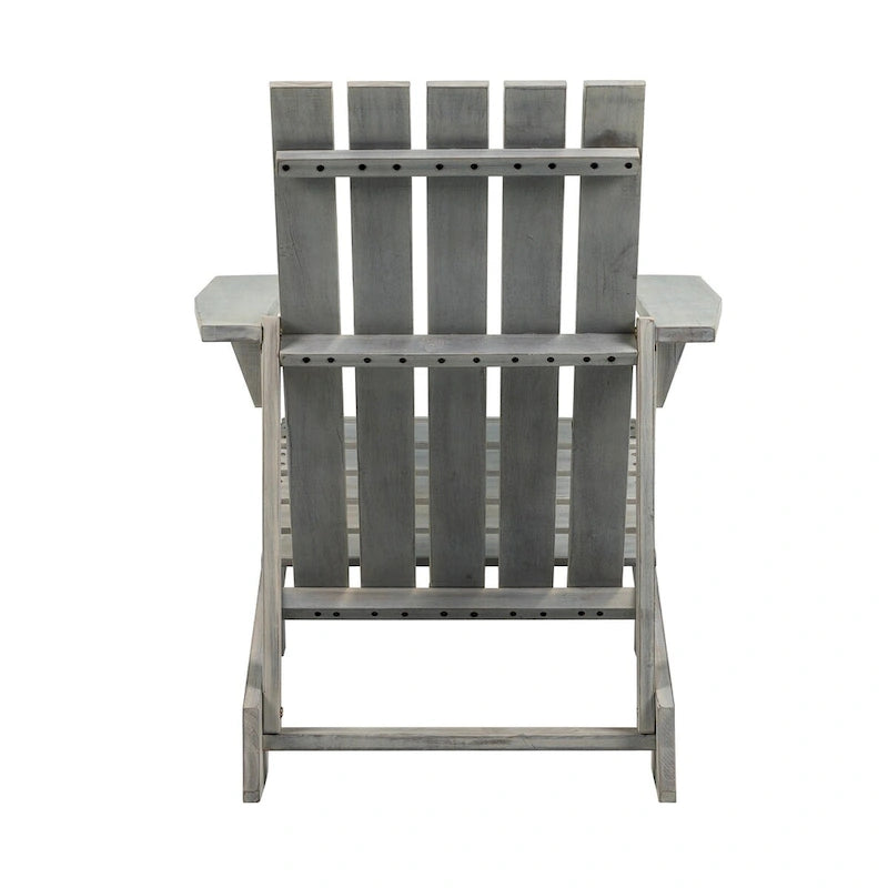 Chaise Adirondack moderne d'extérieur en bois d'acacia Westport, par JONATHAN Y
