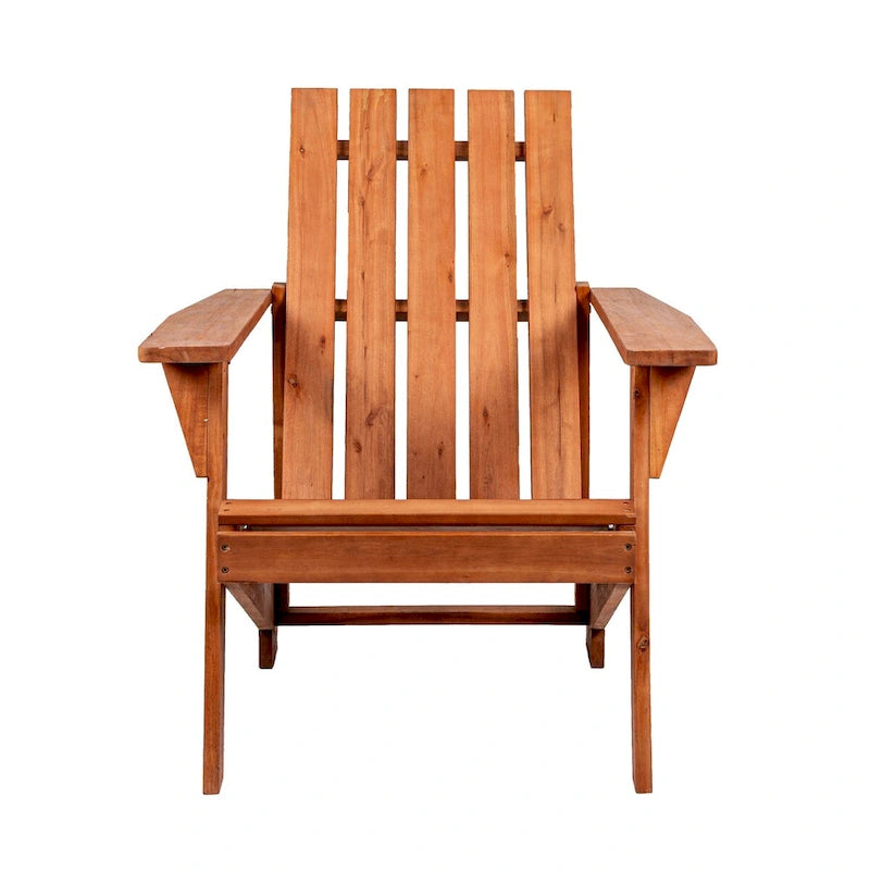 Chaise Adirondack moderne d'extérieur en bois d'acacia Westport, par JONATHAN Y