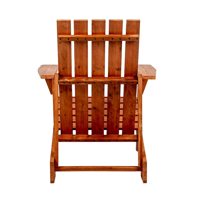 Chaise Adirondack moderne d'extérieur en bois d'acacia Westport, par JONATHAN Y