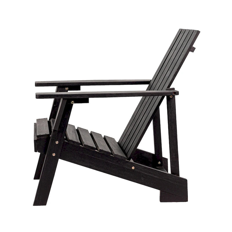 Chaise Adirondack moderne d'extérieur en bois d'acacia Westport, par JONATHAN Y