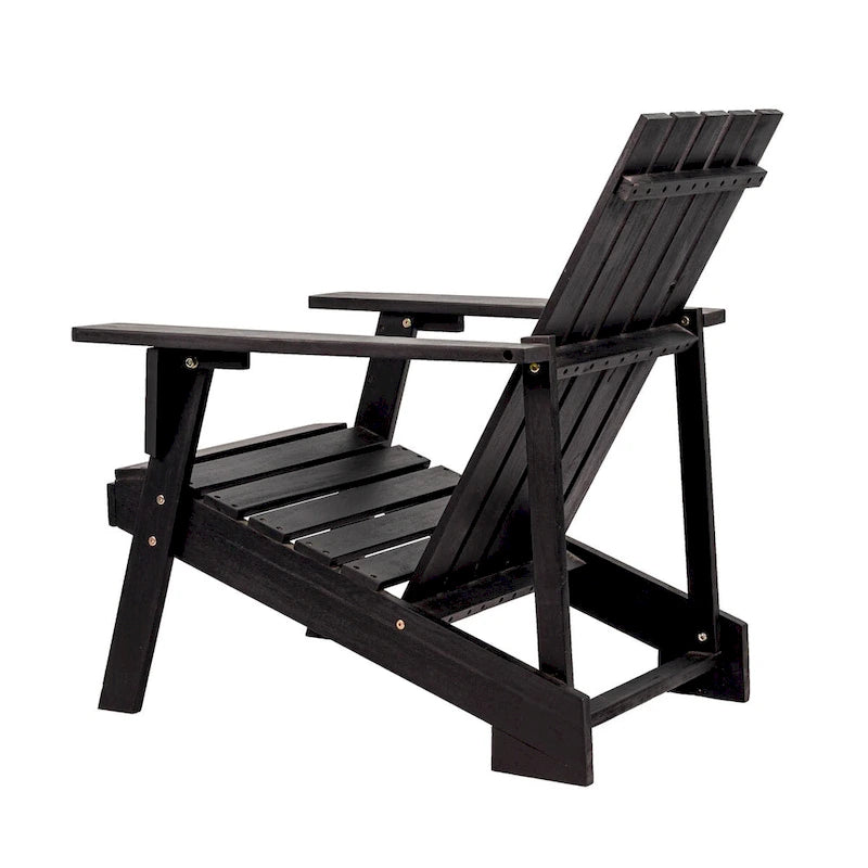 Chaise Adirondack moderne d'extérieur en bois d'acacia Westport, par JONATHAN Y