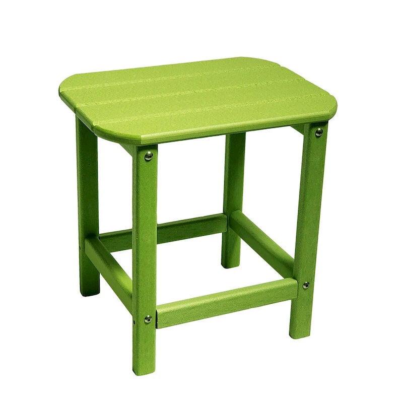 Table d'appoint d'extérieur en plastique recyclable HDPE tout temps ResinTeak, rouge