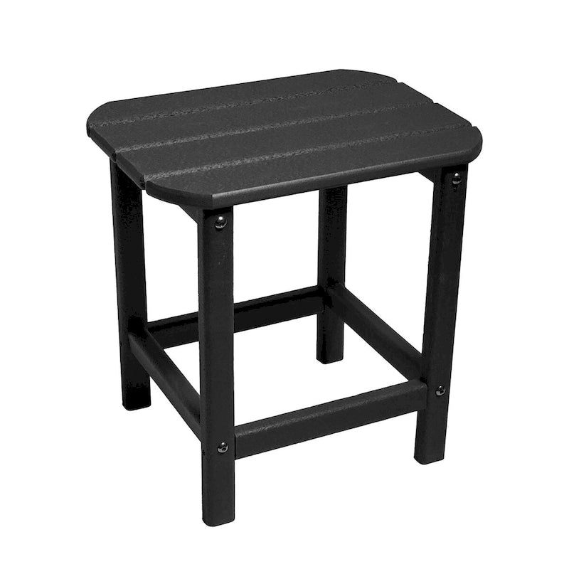 Table d'appoint d'extérieur en plastique recyclable HDPE tout temps ResinTeak, rouge